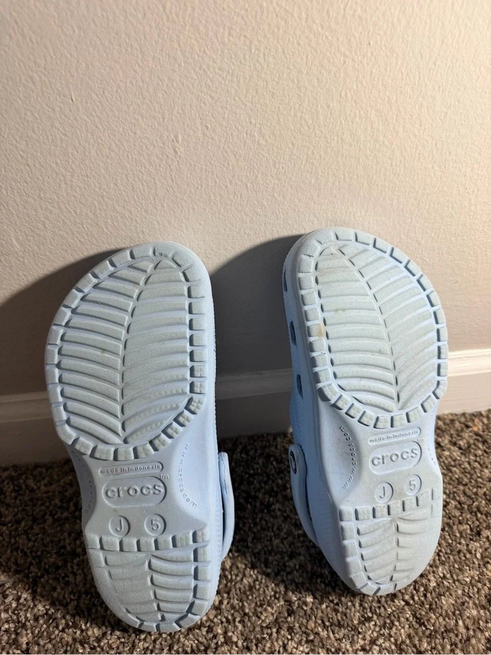 CROCS Light Blue Kids Clogs with Playful Charms